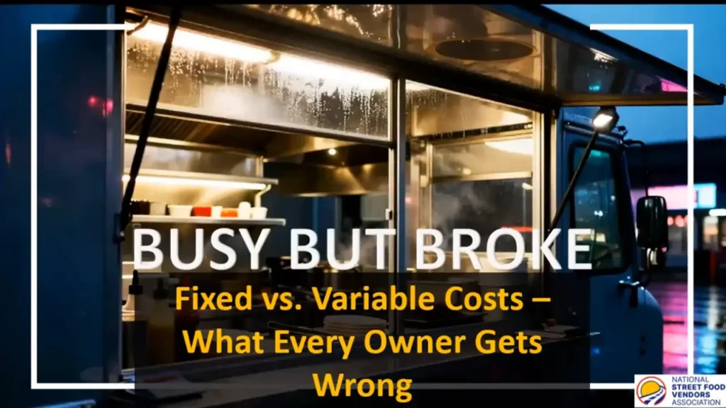 Nighttime Food Truck with title "Busy But Broke"
