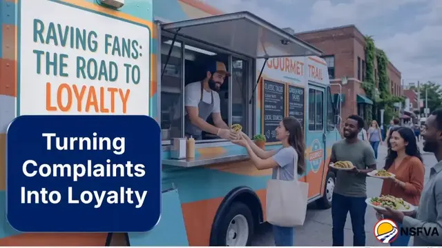 Turning Complaints into Loyalty Mini Class Man serving a line of customers out a Food Truck window